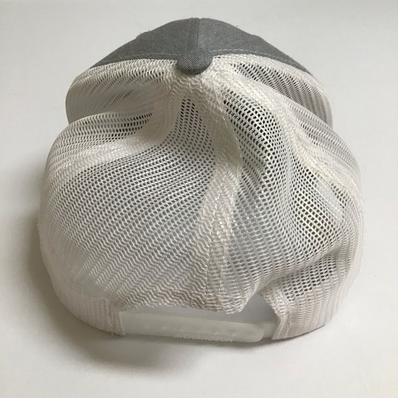 Get Reel Snapback Fishing Hat Cap Mesh Back Marlin Gray Aqua Blue Deep Sea FL - Picture 4 of 14